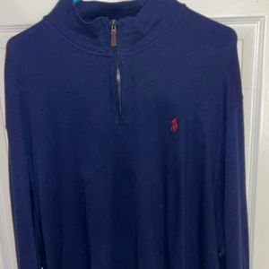 Ralph Lauren Polo Navy Blue quarter zip XXL
